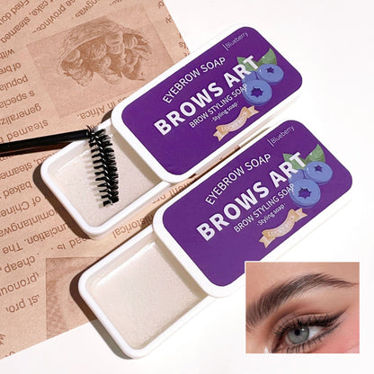 Portable 3D Eyebrow Styling Cream in Iron Box | Fruity Scented Brow Soap (8g)