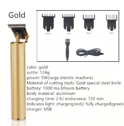 Longfeng Professional Cordless Hair Clipper | Titanium Ceramic Zero Gapped Trimmer