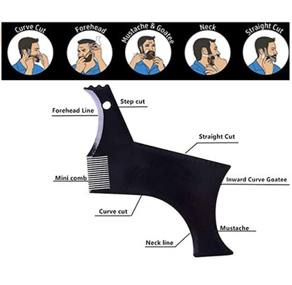 Ultimate Beard Styling Comb & Shaping Template | Professional Trimming Guide Tool