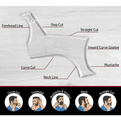 Ultimate Beard Styling Comb & Shaping Template | Professional Trimming Guide Tool