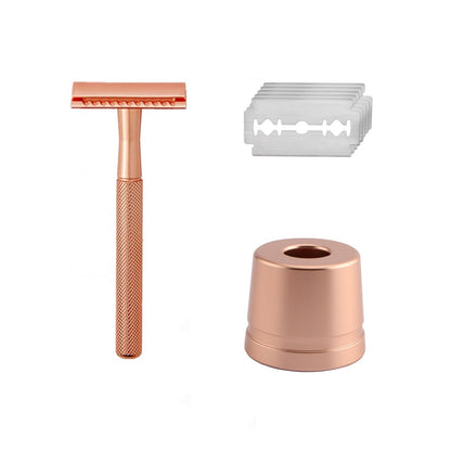 Premium Vintage Metal Manual Razor | Luxury 5-Blade Men's Grooming Gift Set