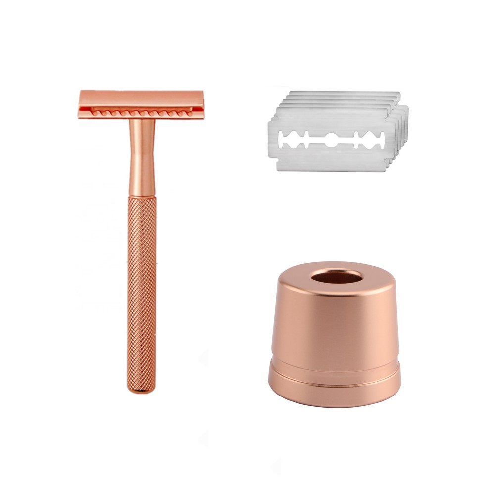Premium Vintage Metal Manual Razor | Luxury 5-Blade Men's Grooming Gift Set