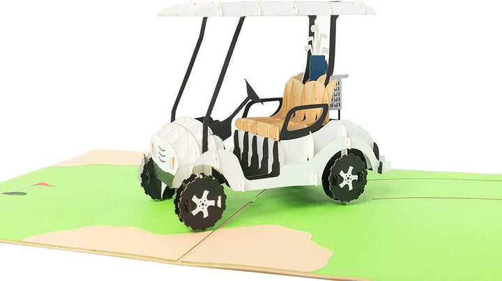® Golf Cart 3D Pop up Father’S Day Card - Happy Anniversary, Retirement Gift, Valentine'S Day Card for Him, Birthday - Golfing Gift for Husband, Card for Golfers - for Son, Father, Grandpa