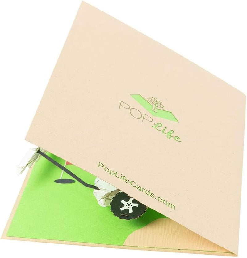 ® Golf Cart 3D Pop up Father’S Day Card - Happy Anniversary, Retirement Gift, Valentine'S Day Card for Him, Birthday - Golfing Gift for Husband, Card for Golfers - for Son, Father, Grandpa