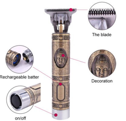 Professional Buddha Head Electric Hair Clipper | Ultra-Lightweight Cordless Barber Trimmer
