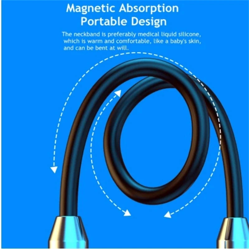 Wireless Headphone Fone Bluetooth 5.0 Neckband Earphones Silicone Hifi Stereo Sports Headset Halter Waterproof Magnetic Earbuds