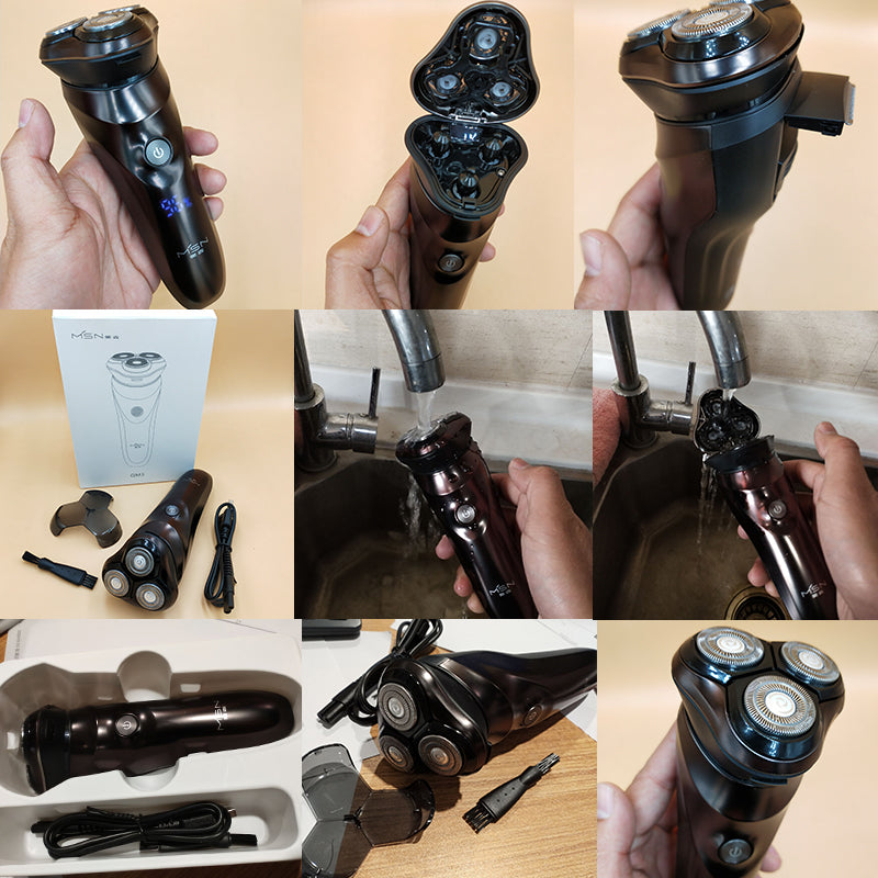 Maison MSN IPX7 Waterproof Beard Trimmer | Rechargeable Men's Cordless Shaver QM3
