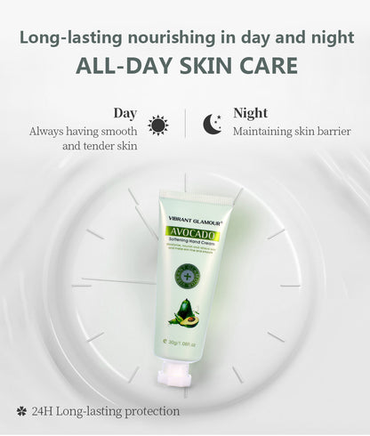 VIBRANT GLAMOUR Deep Moisture Avocado Hand Cream | 30g Nourishing Fruity Lotion