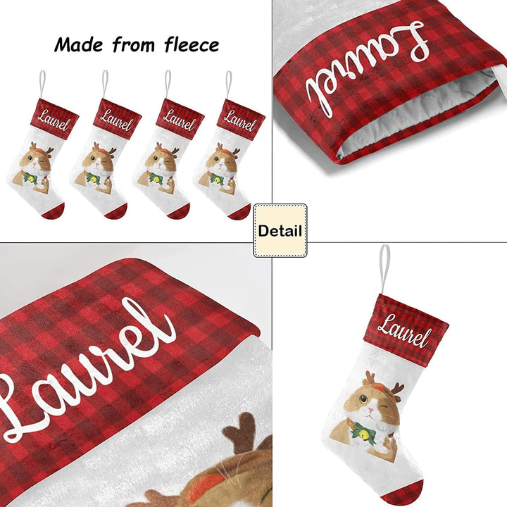Personalized Christmas Stockings Large Xmas Stockings Decor Hanging Ornament Fireplace Xmas Tree Holiday Party Decoration (Option 10)