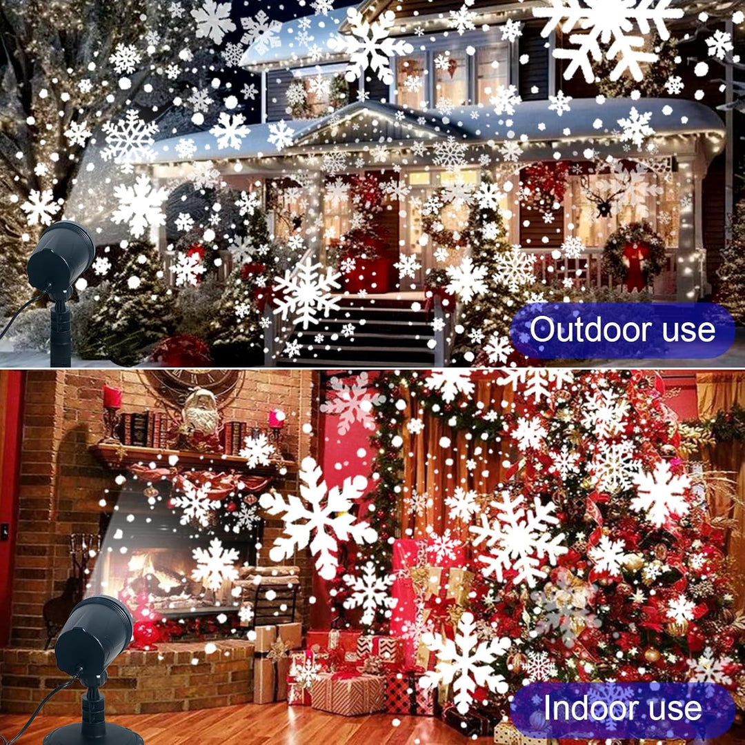 Outdoor Snowflake Projector Lights - IP65 Waterproof Christmas Decorations