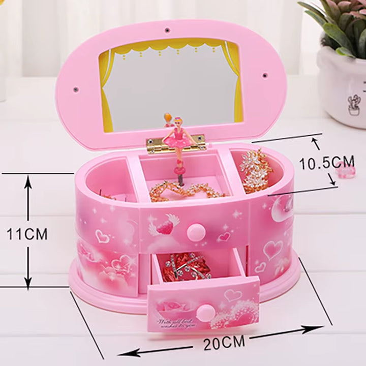 Children'S Birthday Music Boxes Creative Dancing Girl Music Jewelry Box Storage Case Rotating Clockwork Music Box Christmas Gift