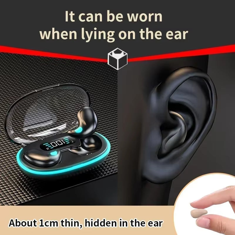 Mini Invisible Sleep Wireless Earphone Bluetooth 5.0 Hidden Earbuds IPX5 Waterproof Noise Cancelling Touch Control Headphone X55
