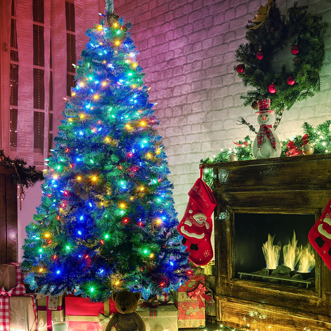 2 Packs Total 100 Leds 32Ft Multicolored Christmas String Lights, Battery Operated Christmas Mini String Lights with 8 Lighting Modes, Indoor Outdoor LED Xmas Fairy String Lights with Timer