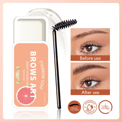 Portable 3D Eyebrow Styling Cream in Iron Box | Fruity Scented Brow Soap (8g)