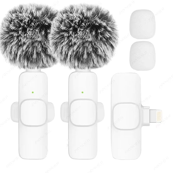 New Wireless Lavalier Microphone Portable Audio Video Recording Mini Microphone for Iphone Android PC Camera Live Gaming Phone