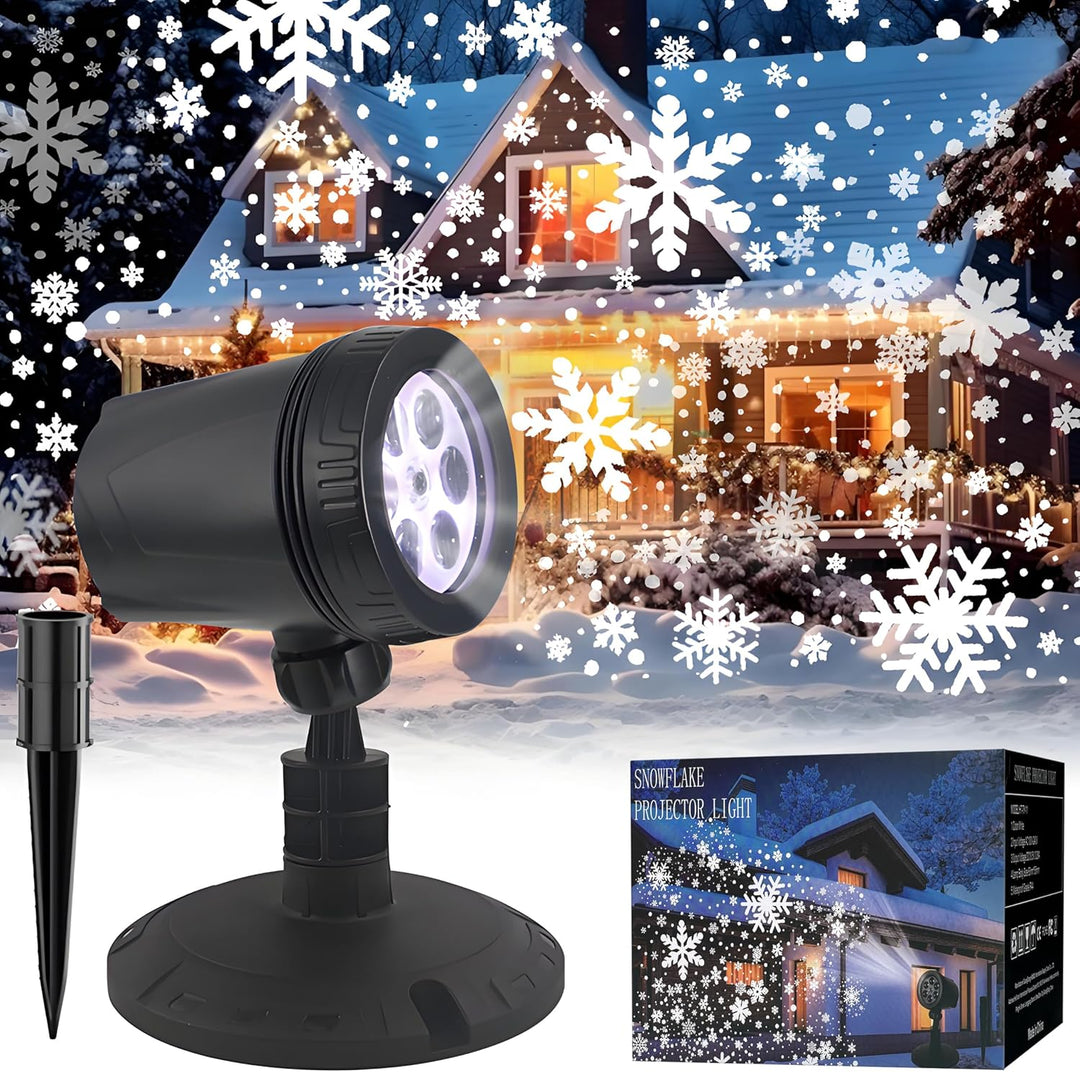 Outdoor Snowflake Projector Lights - IP65 Waterproof Christmas Decorations
