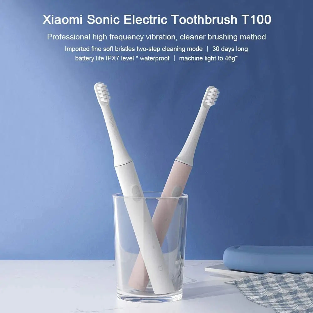 Mijia T100 Sonic Electric Toothbrush Mi Smart Tooth Brush Colorful USB Rechargeable IPX7 Waterproof for Toothbrushes Head