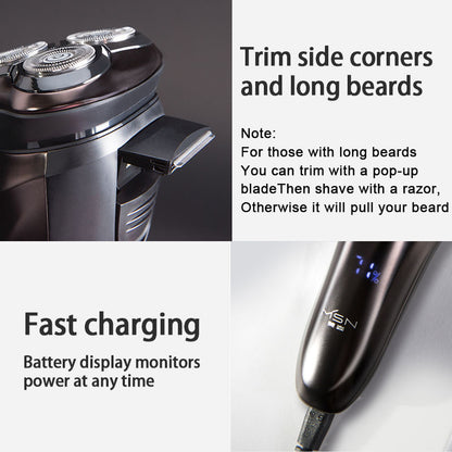 Maison MSN IPX7 Waterproof Beard Trimmer | Rechargeable Men's Cordless Shaver QM3