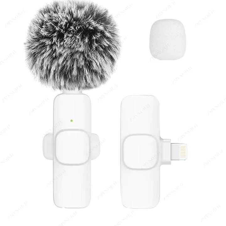 New Wireless Lavalier Microphone Portable Audio Video Recording Mini Microphone for Iphone Android PC Camera Live Gaming Phone