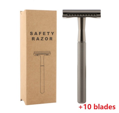 Premium Vintage Metal Manual Razor | Luxury 5-Blade Men's Grooming Gift Set