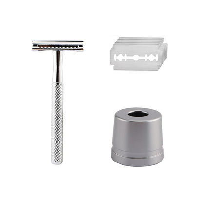 Premium Vintage Metal Manual Razor | Luxury 5-Blade Men's Grooming Gift Set