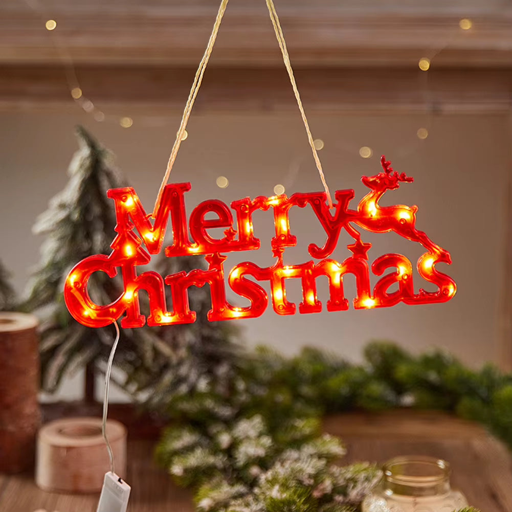 1Pc Merry Christmas Letter Light, Merry Christmas LED String Lights Christmas Garland Decoration Hanging Lights for Christmas