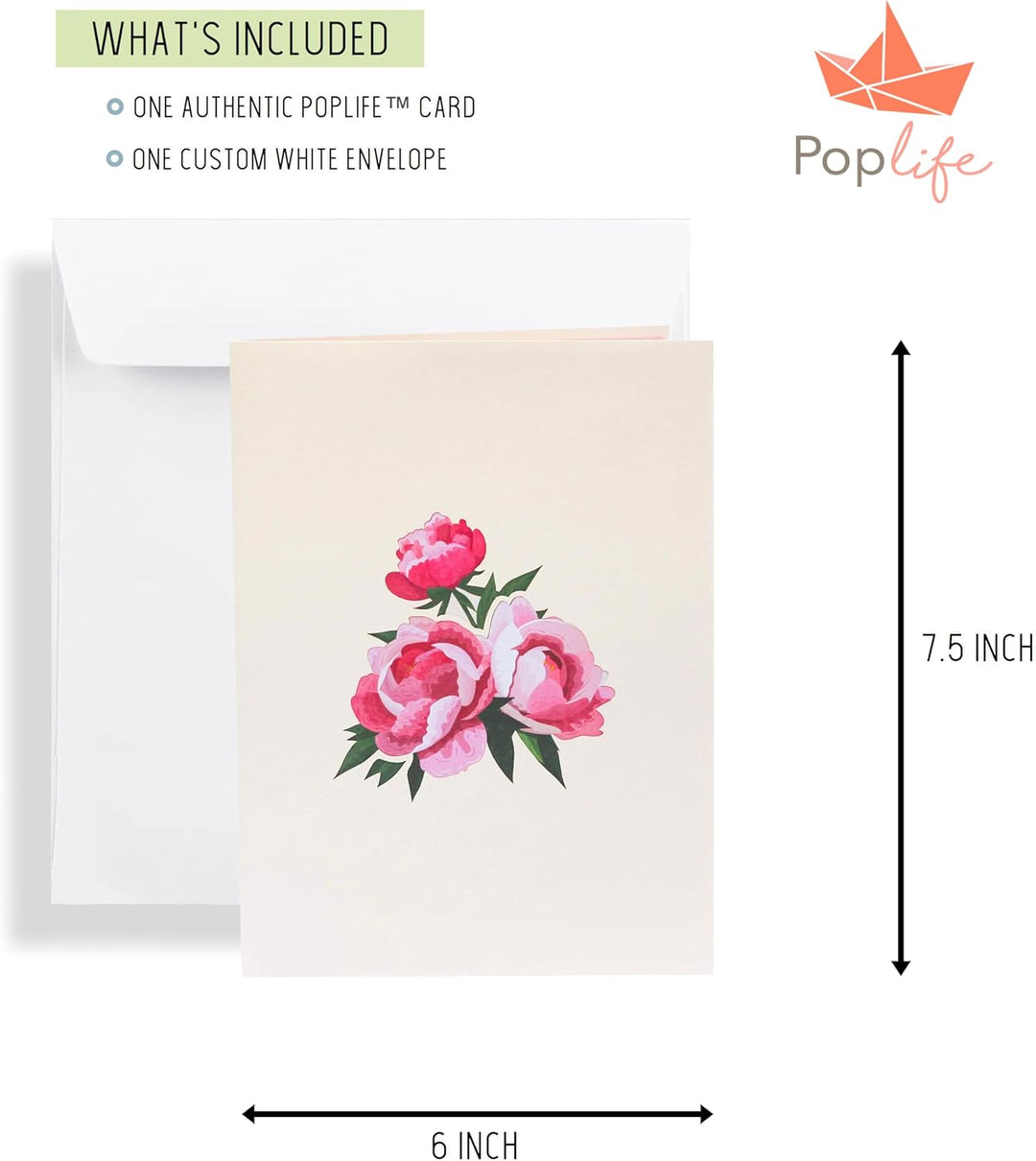 ® Luxe Flower Box 3D Pop up Valentine'S Day - Blank Card, Anniversary, Mother'S Day Card, Wedding or Birthday Party Invitation - for Wife, Mom, Sister, Grandma, Daughter, and Girlfriend