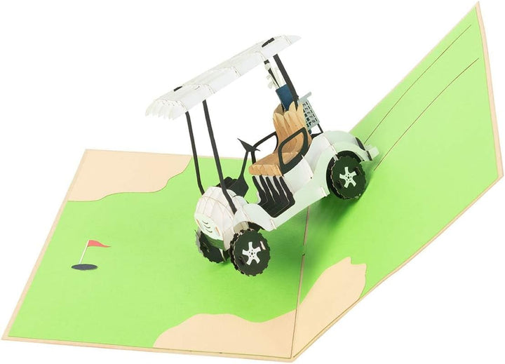 ® Golf Cart 3D Pop up Father’S Day Card - Happy Anniversary, Retirement Gift, Valentine'S Day Card for Him, Birthday - Golfing Gift for Husband, Card for Golfers - for Son, Father, Grandpa