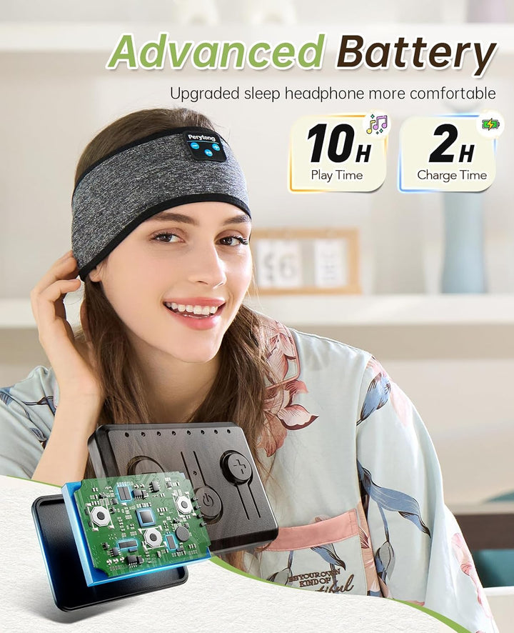 Bluetooth Sleep Headphones Headband - Soft Elastic Comfortable Headband, Gifts for Men, Women, Teenagers