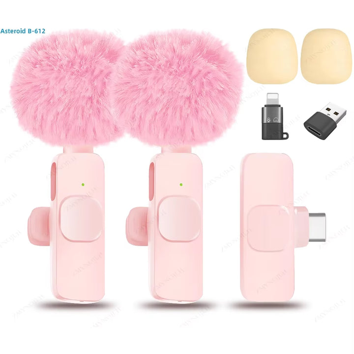 New Wireless Lavalier Microphone Portable Audio Video Recording Mini Microphone for Iphone Android PC Camera Live Gaming Phone