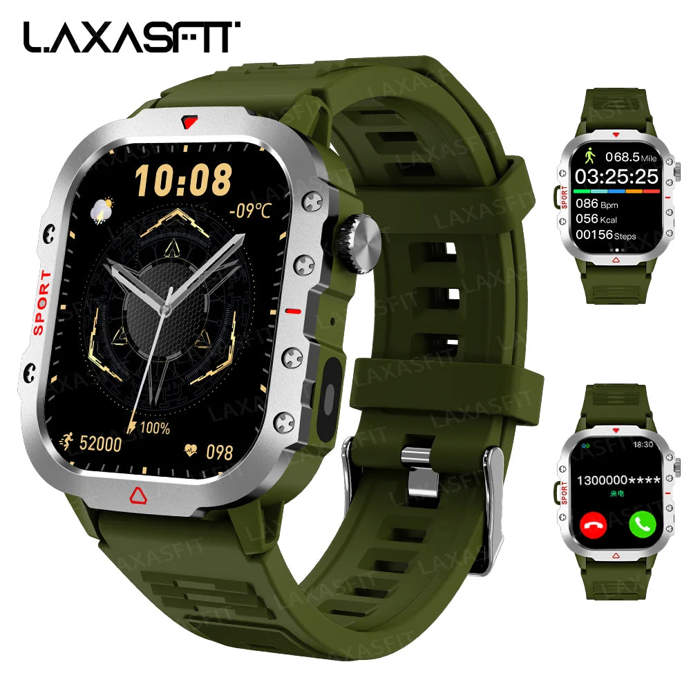 Men Sports Smart Watch 1.71 Screen Blood Oxygen Bluetooth Talking Watch Multi Sport LED Flashlight Outdoor Smart Watch