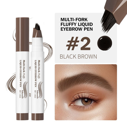 Multi-Fork Waterproof Liquid Eyebrow Pencil | Microblade Effect Brow Pen
