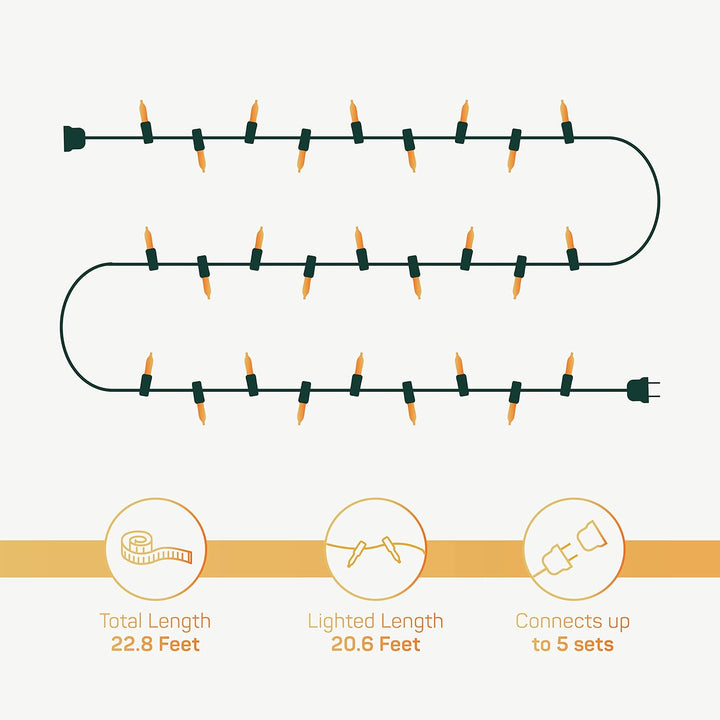 Christmas String Lights [100 Set] 25 Ft Warm White Christmas String Lights, for Xmas Tree, Garland, Holiday, Party Décor –Mini Christmas Lights for Tree Weather-Resistant