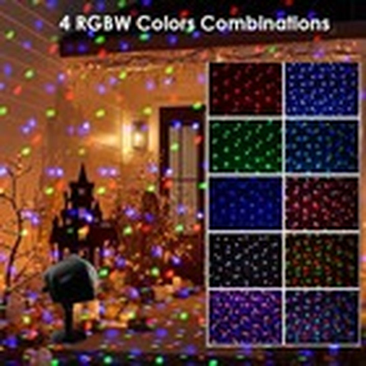 Christmas Projector Lights Outdoor, RGBW Christmas Multi-Color Snow Spot