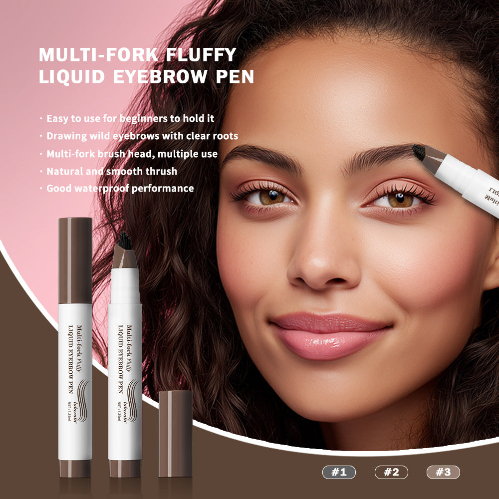 Multi-Fork Waterproof Liquid Eyebrow Pencil | Microblade Effect Brow Pen