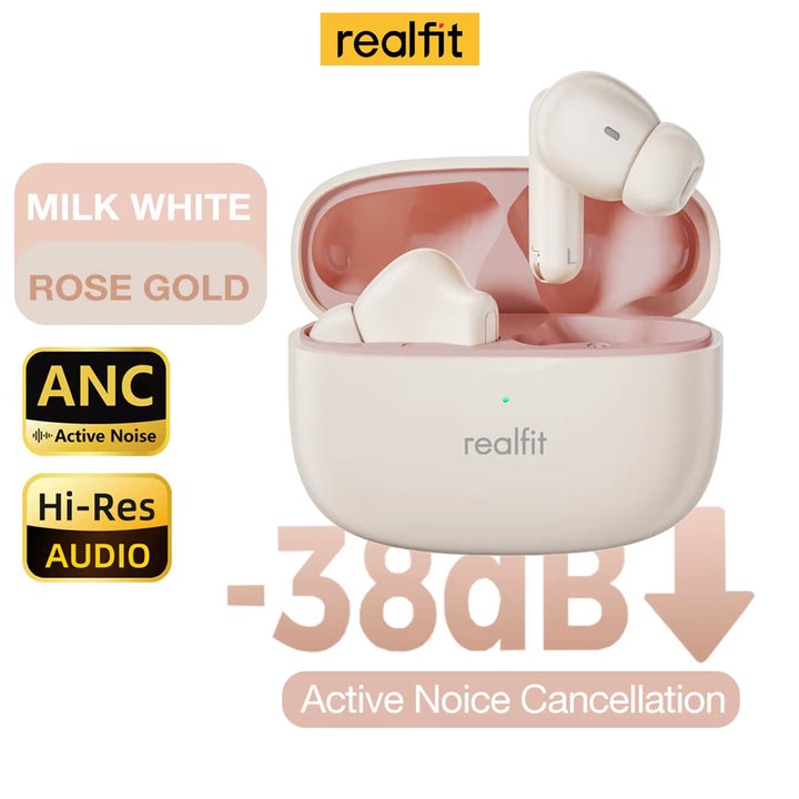 F3 ANC Active Noice Cancellation Bluetooth Earphones ENC Call HIFI Stereo Superb Bass Wireless Earbuds Sport Gaming