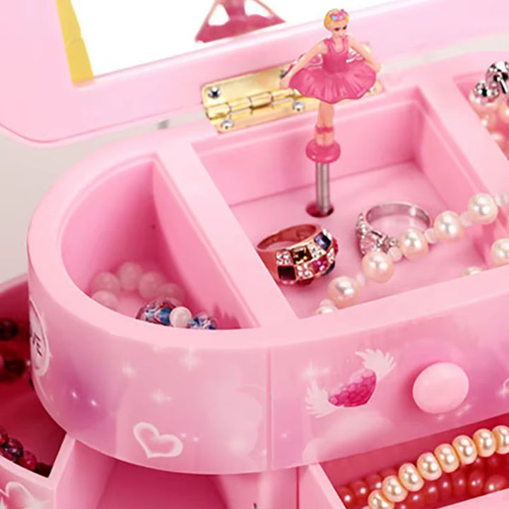 Children'S Birthday Music Boxes Creative Dancing Girl Music Jewelry Box Storage Case Rotating Clockwork Music Box Christmas Gift