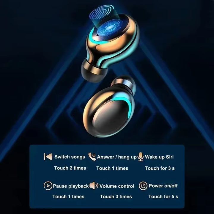 F9 Sport Wireless Earphones Bluetooth Stereo Headphones Noise Reduction Waterproof Earbuds with Mic For