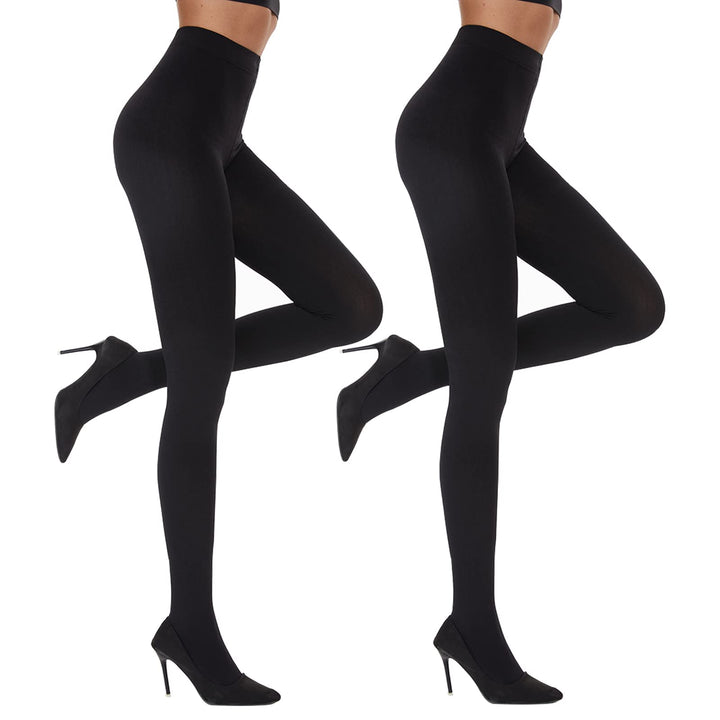 2-Pack Premium Fleece Lined Tights - High Waist & Opaque