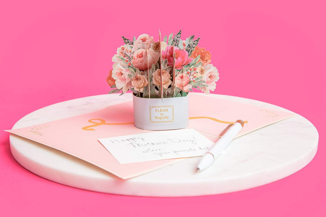 ® Luxe Flower Box 3D Pop up Valentine'S Day - Blank Card, Anniversary, Mother'S Day Card, Wedding or Birthday Party Invitation - for Wife, Mom, Sister, Grandma, Daughter, and Girlfriend