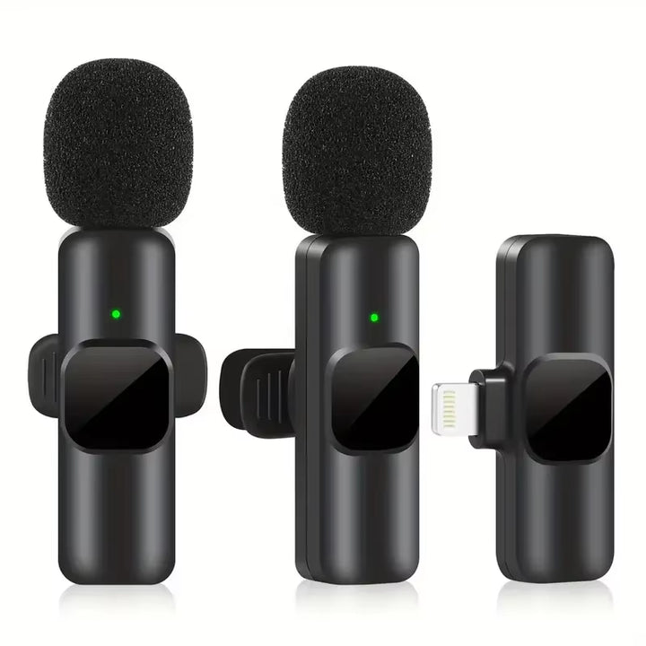 New Wireless Lavalier Microphone Portable Audio Video Recording Mini Microphone for Iphone Ios Live Gaming Phone