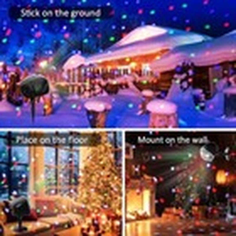 Christmas Projector Lights Outdoor, RGBW Christmas Multi-Color Snow Spot