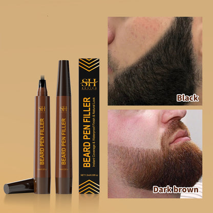 Men's Waterproof Beard & Hairline Filler Pen | Sweatproof Patchy Beard Concealer