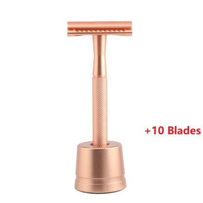 Premium Vintage Metal Manual Razor | Luxury 5-Blade Men's Grooming Gift Set