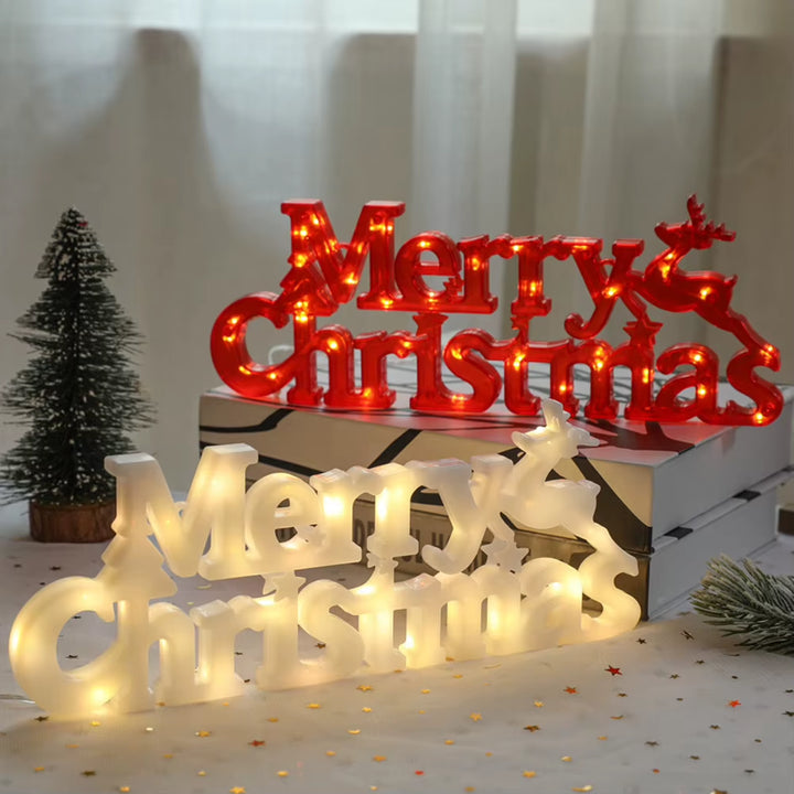 1Pc Merry Christmas Letter Light, Merry Christmas LED String Lights Christmas Garland Decoration Hanging Lights for Christmas