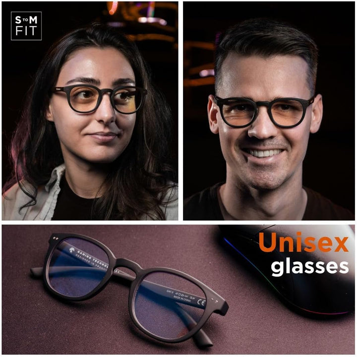• round Blue Light Glasses Men and Women | Computer Glasses for Screens Anti-Fatigue & Eyestrain Relief