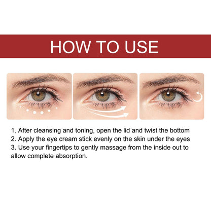 How to apply an eye cream stick around the under-eye area