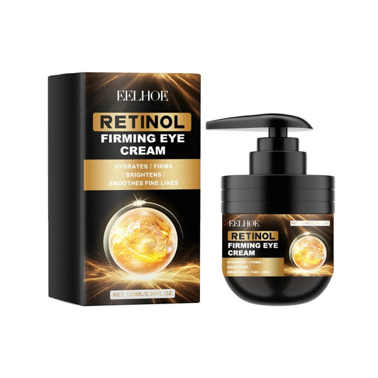 EELHOE retinol firming eye cream 100 ml black and gold pump bottle with box