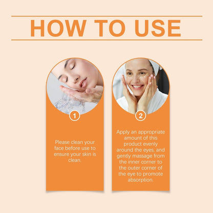 Instructions for applying EELHOE Rice Eye Cream around the eyes