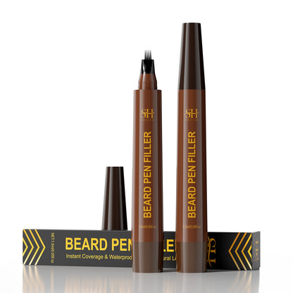 Men's Waterproof Beard & Hairline Filler Pen | Sweatproof Patchy Beard Concealer